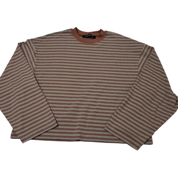 LIONESS Bloom Long Sleeve Tee Muted Pastels Stripe In Multi - Picture 1 of 4